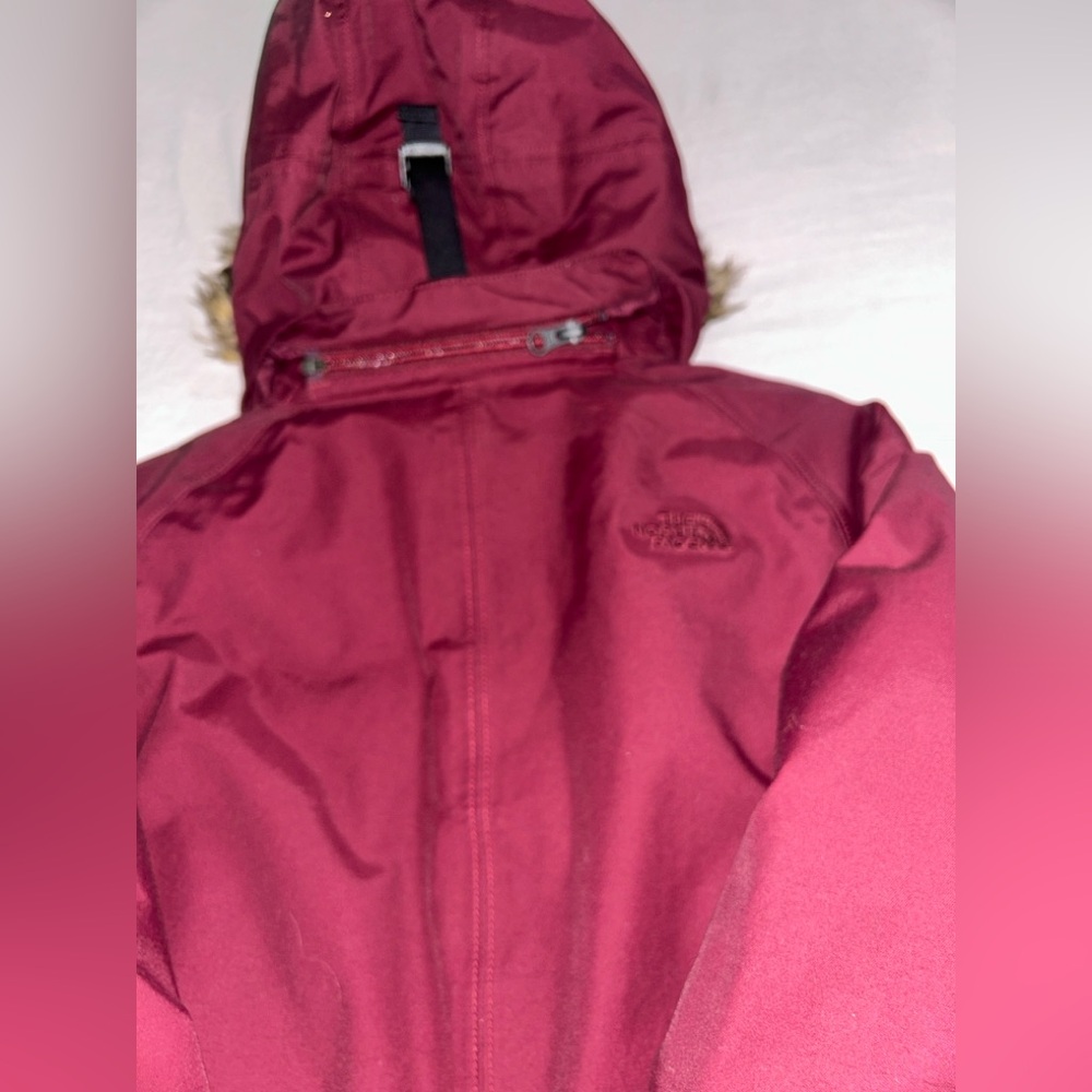 Burgundy Dryvent Northface winter coat size large - Picture 5 of 8
